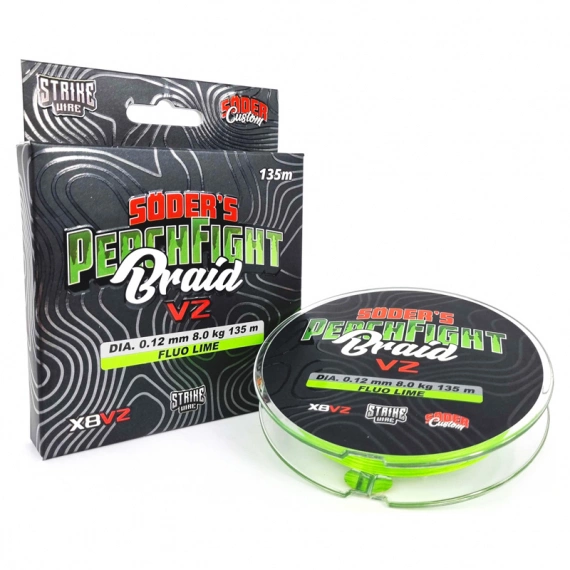 PerchFight Braid X8V2. 0.14mm/10kg - 135m, Fluo Lime